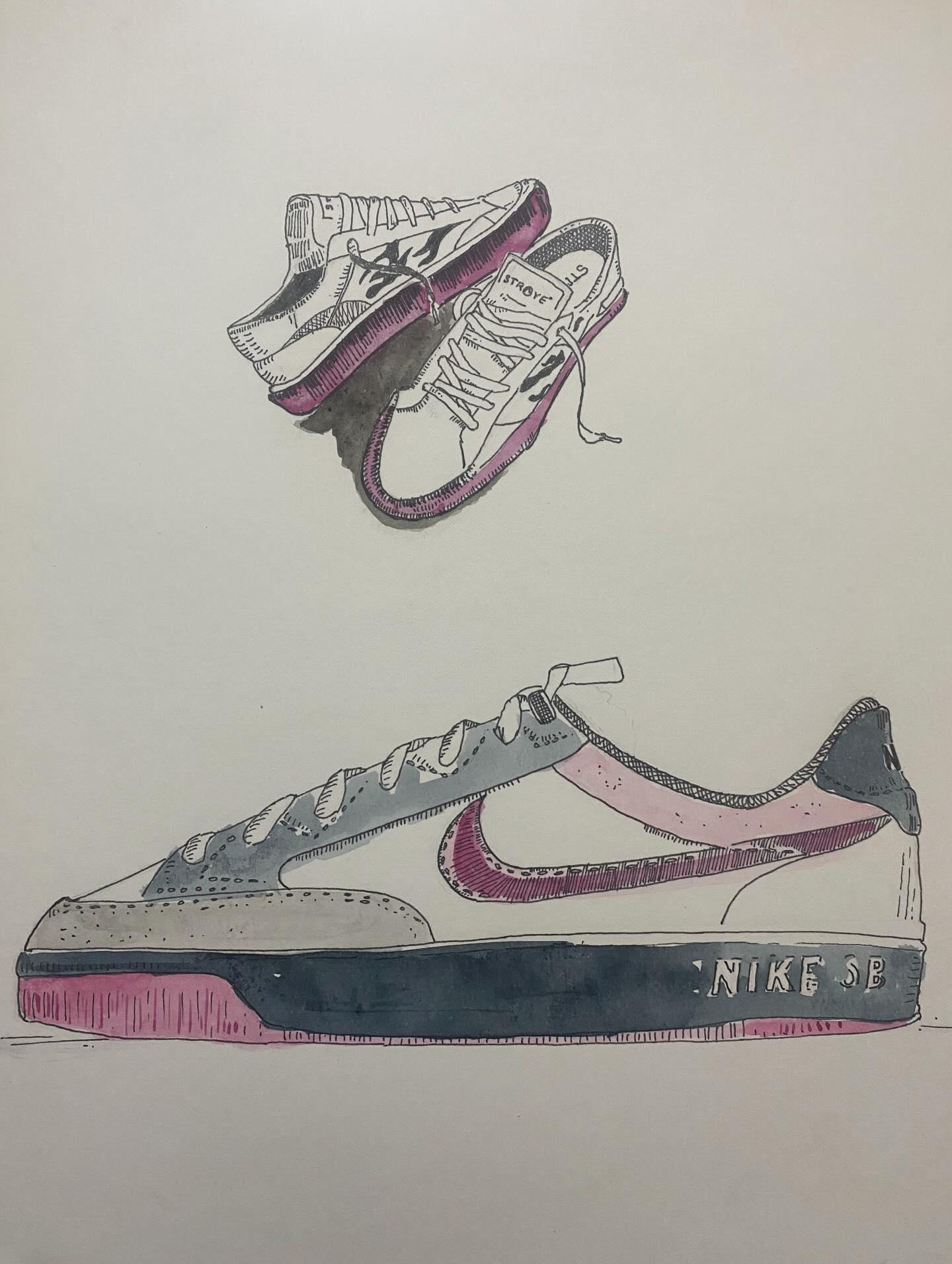 Walking Shoe — watercolor study of a shoe by jrajanarts, Madurai